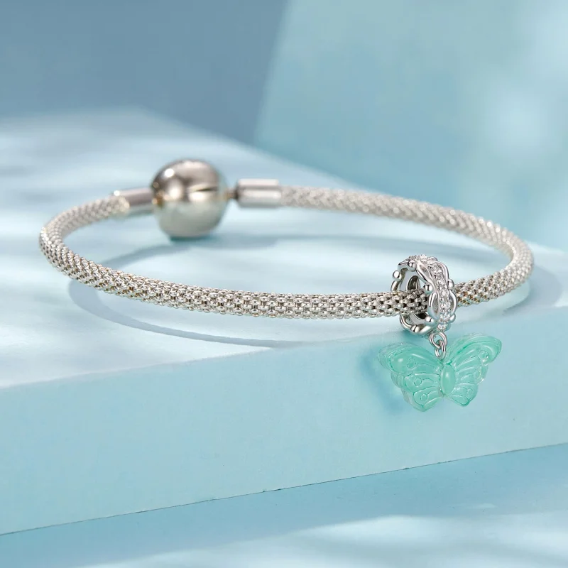 (imagem para) Borboleta Verde Pendente Estilo PANDORA - SCC2712 - Visualizar 3