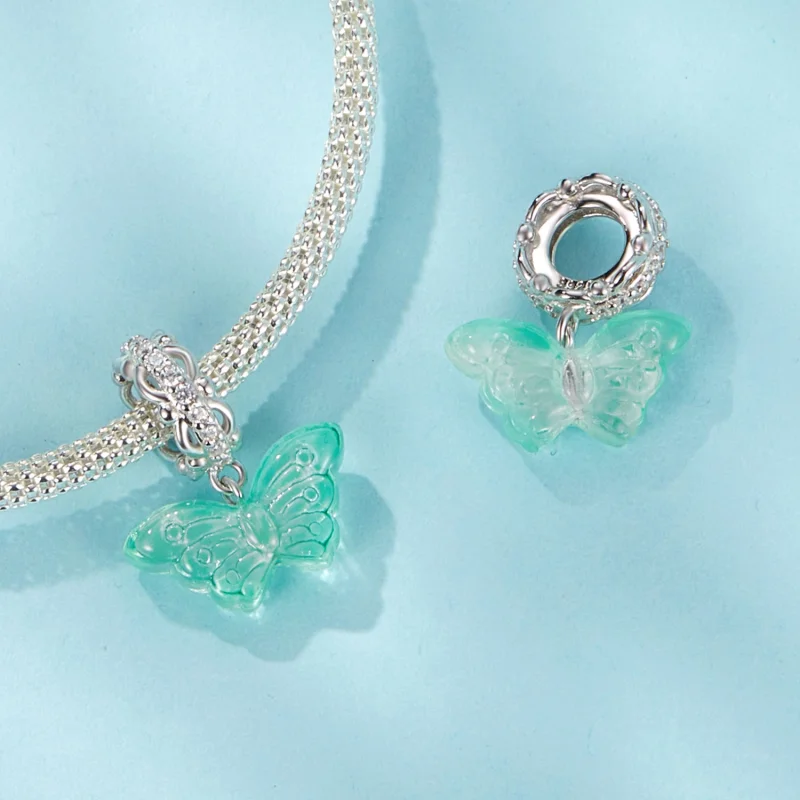 (imagem para) Borboleta Verde Pendente Estilo PANDORA - SCC2712 - Visualizar 4