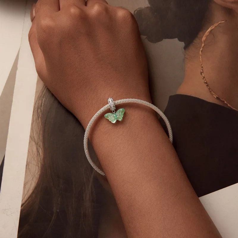 (imagem para) Borboleta Verde Pendente Estilo PANDORA - SCC2712 - Visualizar 6