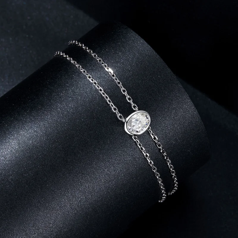 (imagem para) Bracelete de Moissanita de Dupla Camada 1Ct Estilo PANDORA (Um Certificado) - MS - Visualizar 2