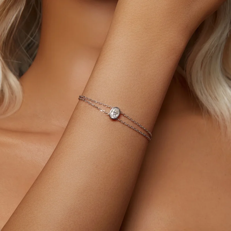 (imagem para) Bracelete de Moissanita de Dupla Camada 1Ct Estilo PANDORA (Um Certificado) - MS - Visualizar 5