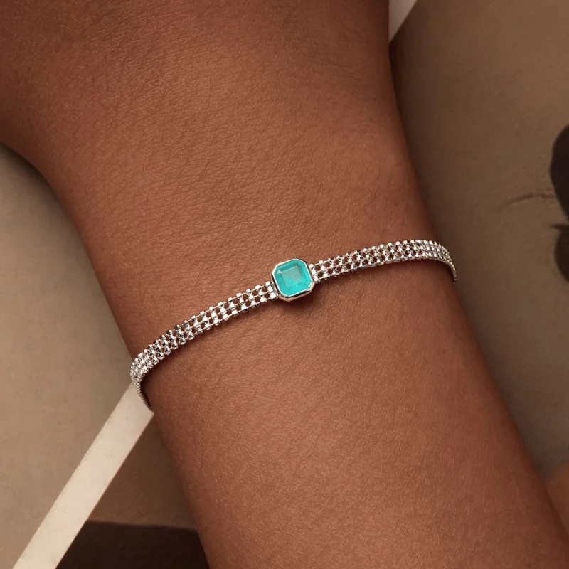 (imagem para) Bracelete de Pedra de Gelo Estilo PANDORA - BSB157 - Visualizar 4