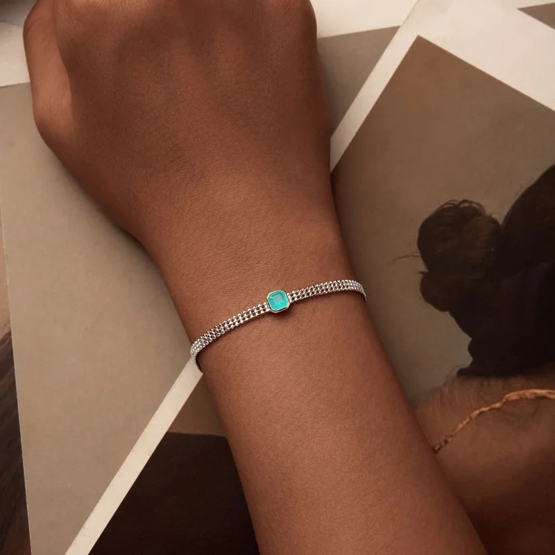 (imagem para) Bracelete de Pedra de Gelo Estilo PANDORA - BSB157 - Visualizar 5