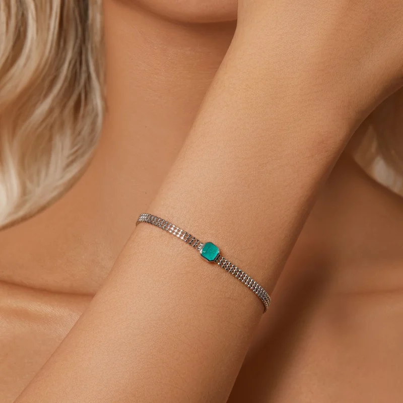 (imagem para) Bracelete de Pedra de Gelo Estilo PANDORA - BSB157 - Visualizar 7