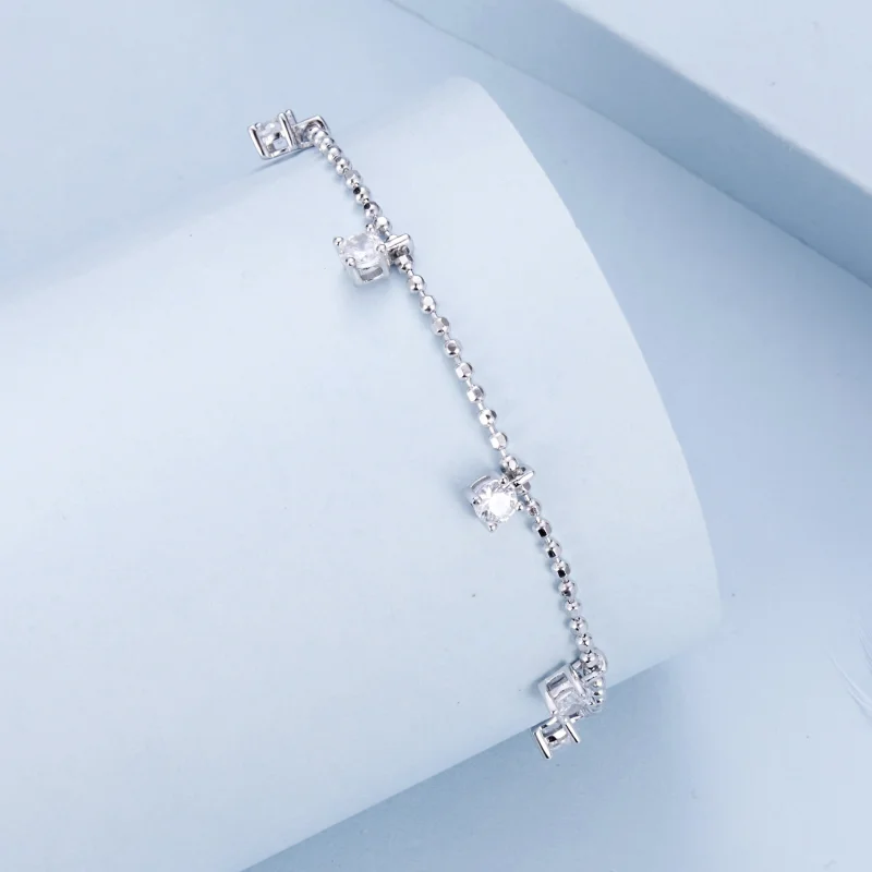 (imagem para) Bracelete de Zircônia Cintilante Fina Estilo PANDORA - BSB156 - Visualizar 2