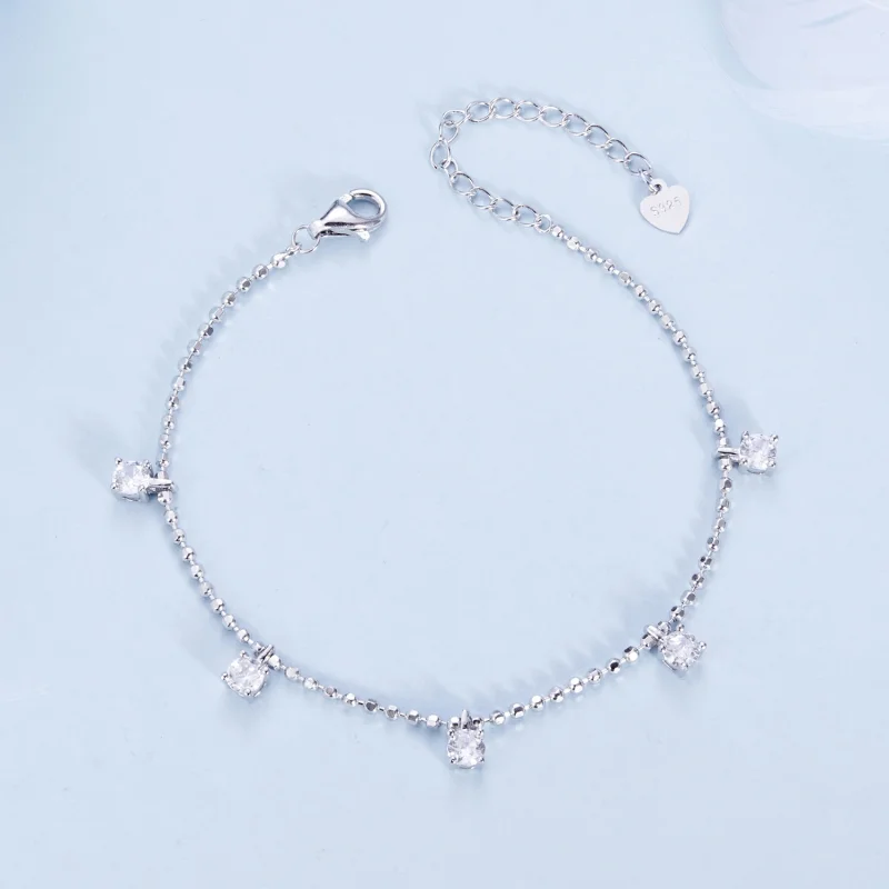 (imagem para) Bracelete de Zircônia Cintilante Fina Estilo PANDORA - BSB156 - Visualizar 4