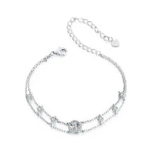 (imagem para) Bracelete PANDORA Style Sparkling Double Moissanite (Um Certificado) - MSB013