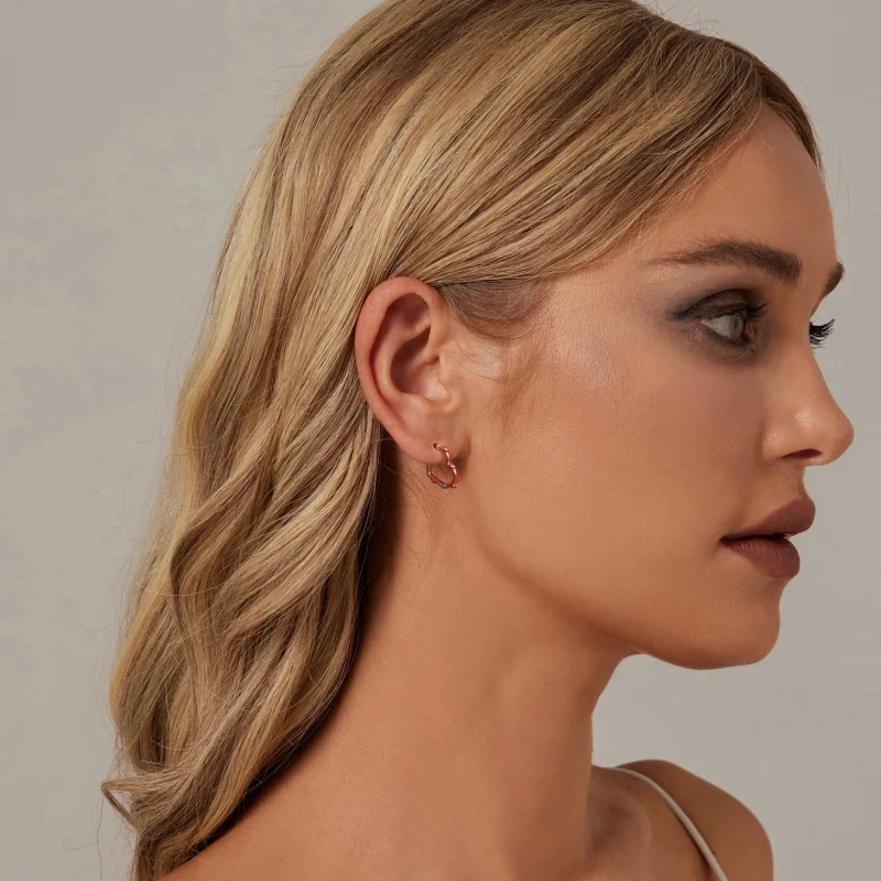 (imagem para) Brincos Coração com Rosa Estilo PANDORA - SCE1698 - Visualizar 7