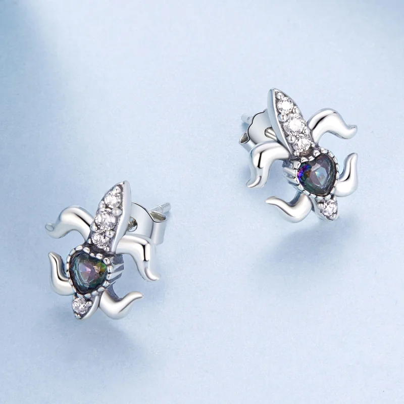 (imagem para) Brincos de Argola Vintage Estilo PANDORA Íris - BSE968 - Visualizar 3
