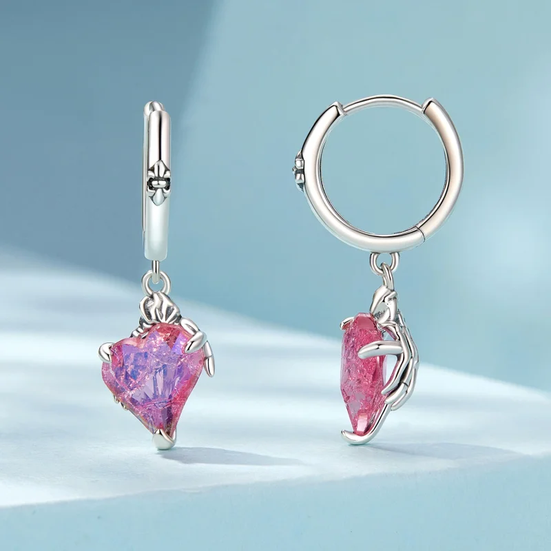 (imagem para) Brincos em Formato de Coração com Mão de Esqueleto Estilo PANDORA - SCE1705 - Visualizar 2