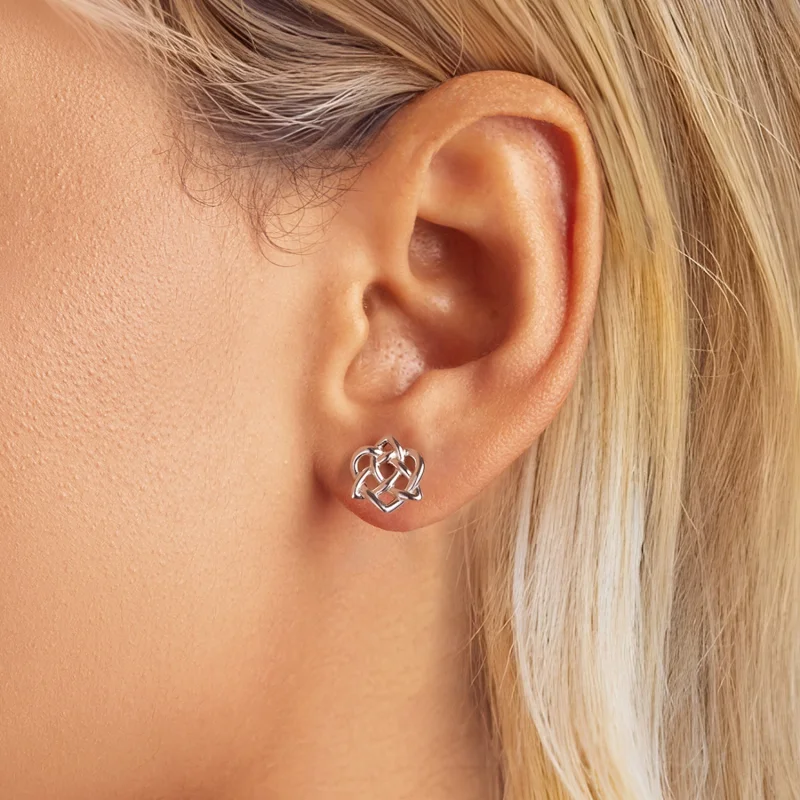 (imagem para) Brincos Estilo PANDORA Nó Celta - BSE958 - Visualizar 5