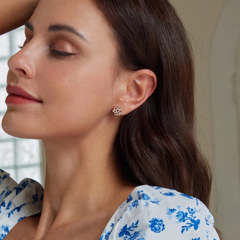 (imagem para) Brincos Estilo PANDORA Nó Celta - BSE958 - Visualizar 6