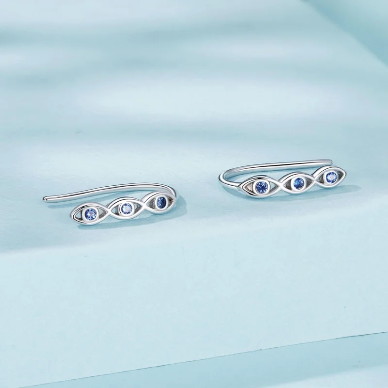 (imagem para) Brincos Estilo PANDORA Olho do Mal - SCE1695 - Visualizar 2