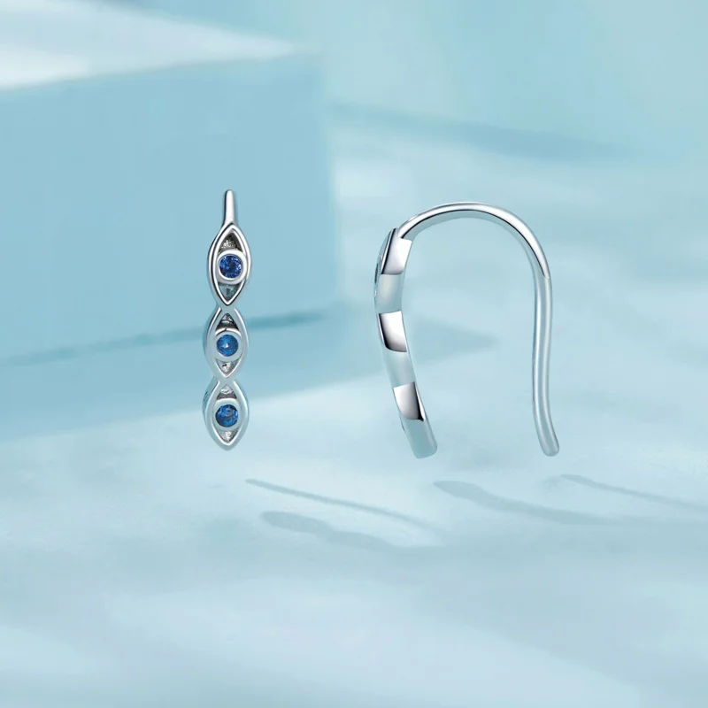 (imagem para) Brincos Estilo PANDORA Olho do Mal - SCE1695 - Visualizar 3