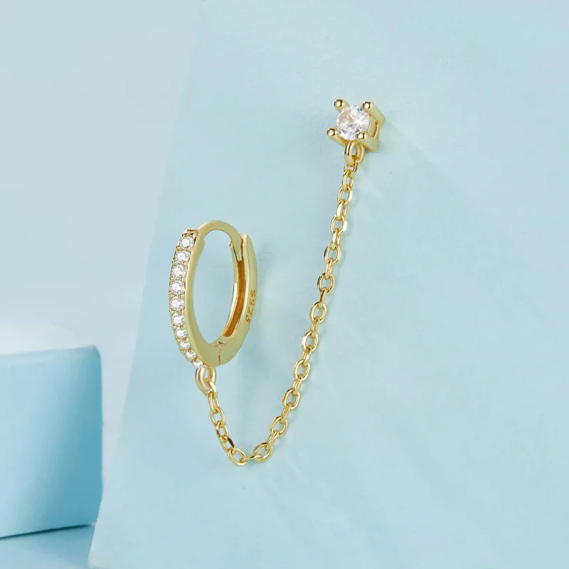 (imagem para) Brincos Exquisitos Banhados a Ouro Estilo PANDORA - SCE1678-B - Visualizar 3