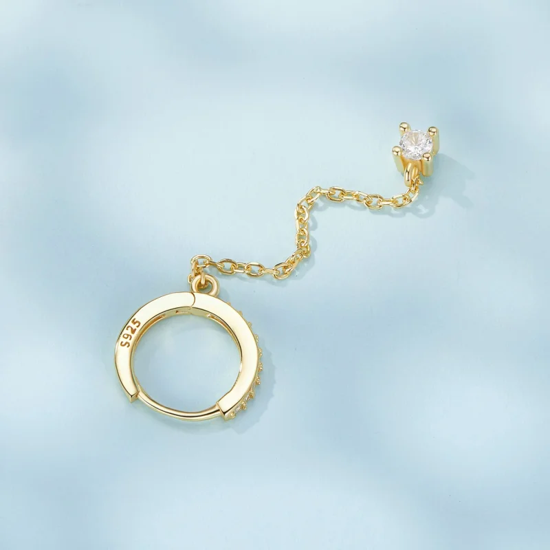 (imagem para) Brincos Exquisitos Banhados a Ouro Estilo PANDORA - SCE1678-B - Visualizar 4