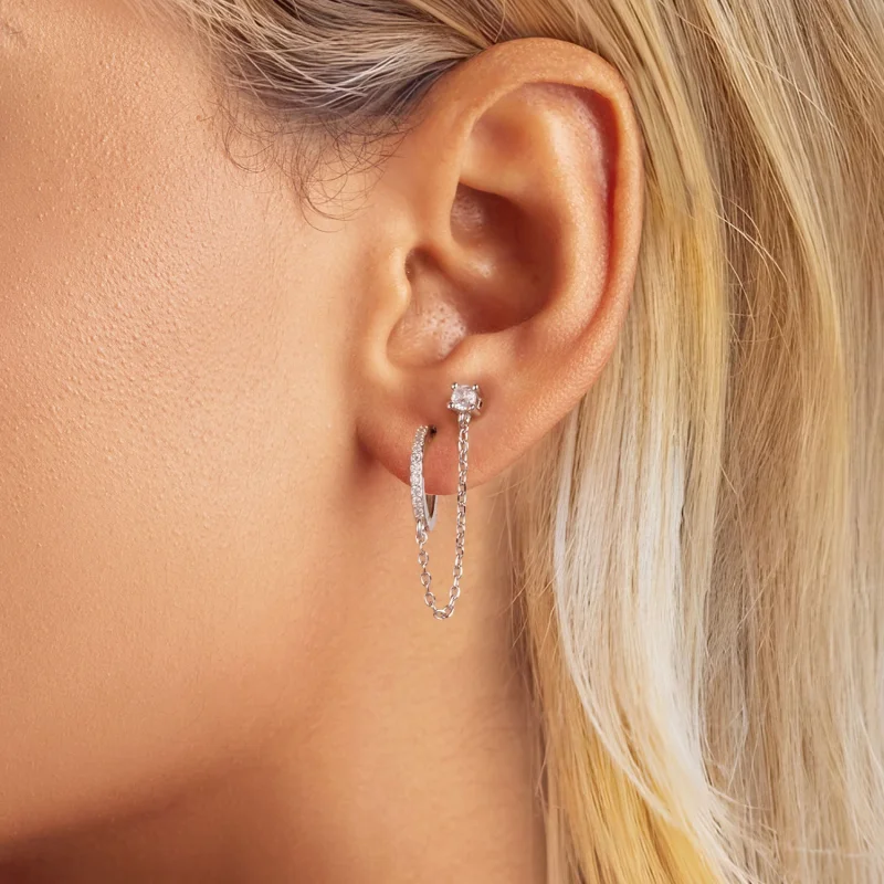 (imagem para) Brincos Exquisitos Estilo PANDORA - SCE1678-A - Visualizar 5