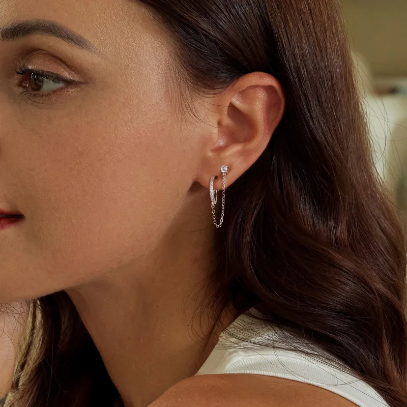 (imagem para) Brincos Exquisitos Estilo PANDORA - SCE1678-A - Visualizar 6