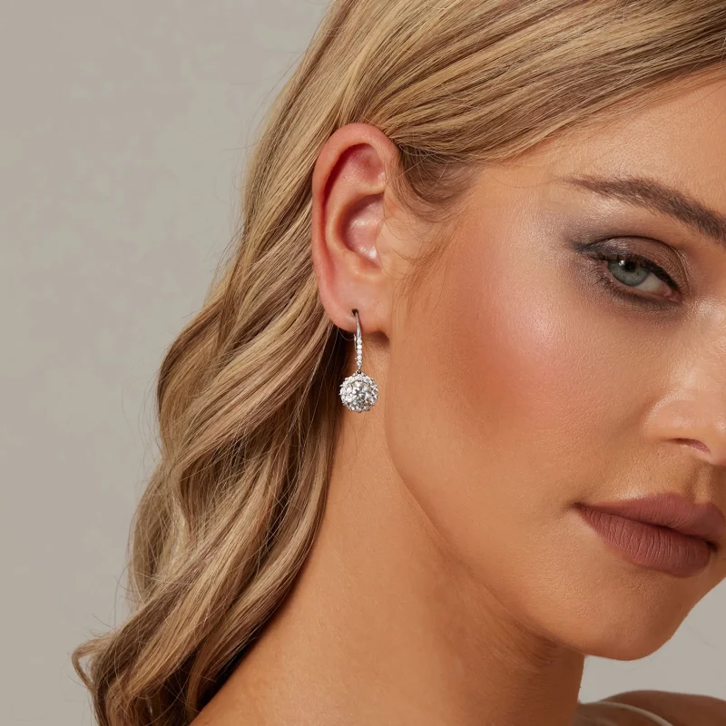 (imagem para) Brincos PANDORA Style Sparkling 1Ct Moissanita (Dois Certificados) - MSE046 - Visualizar 6