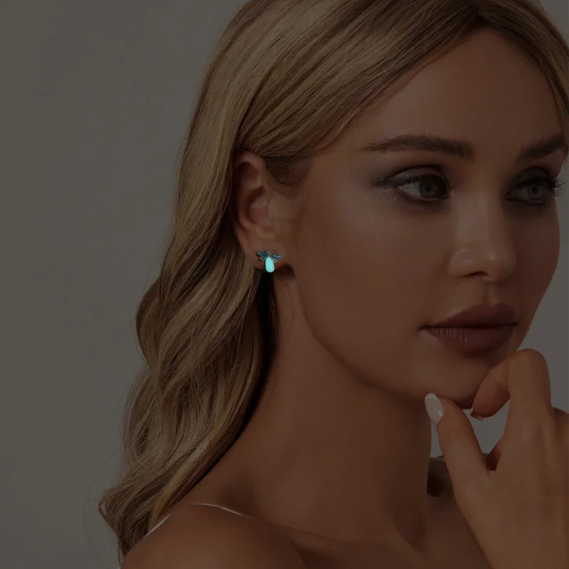 (imagem para) Brincos Vaga-lume Estilo PANDORA - BSE962 - Visualizar 6