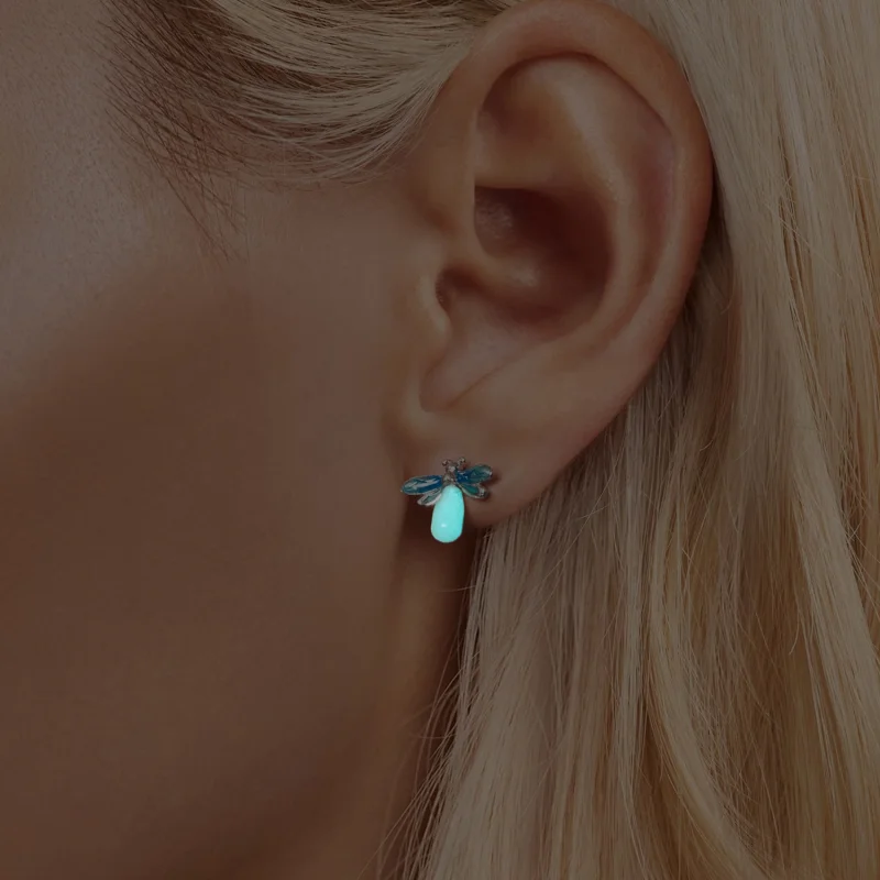 (imagem para) Brincos Vaga-lume Estilo PANDORA - BSE962 - Visualizar 8