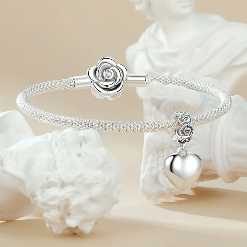 (imagem para) Caixa de Proposta de Rosa Romântica Estilo PANDORA com Pingente - SCC2701 - Visualizar 4