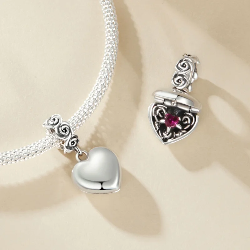 (imagem para) Caixa de Proposta de Rosa Romântica Estilo PANDORA com Pingente - SCC2701 - Visualizar 5