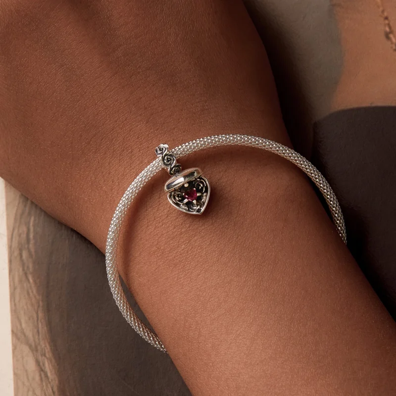 (imagem para) Caixa de Proposta de Rosa Romântica Estilo PANDORA com Pingente - SCC2701 - Visualizar 9