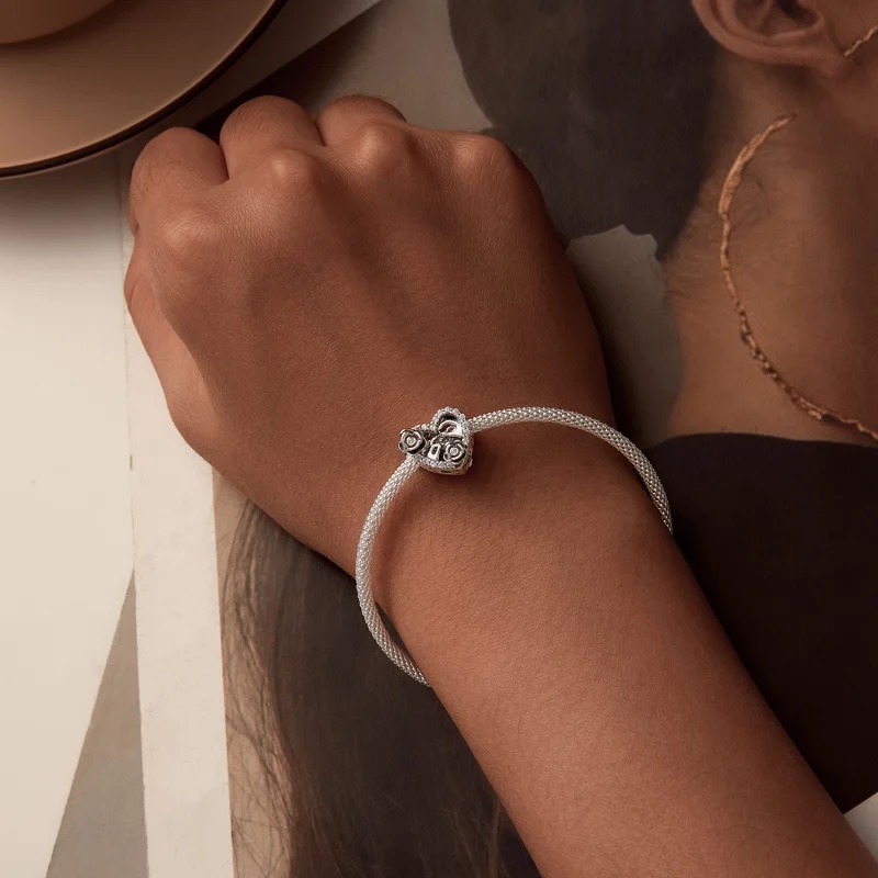 (imagem para) Charm de Comemoração de Proposta Romântica Estilo PANDORA - SCC2702 - Visualizar 6