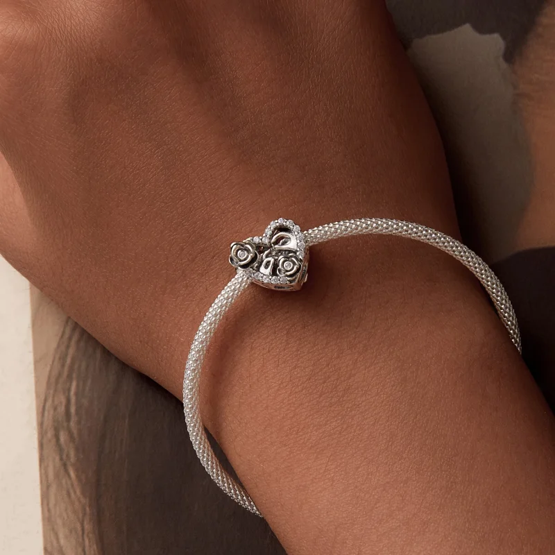 (imagem para) Charm de Comemoração de Proposta Romântica Estilo PANDORA - SCC2702 - Visualizar 7