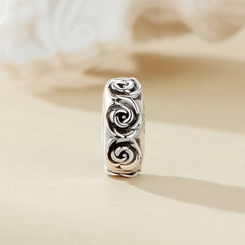 (imagem para) Charm de Fivela de Posicionamento com Rosa Estilo PANDORA - SCC2706 - Visualizar 2