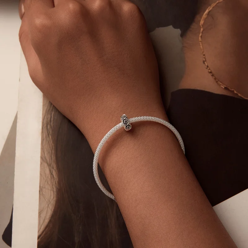 (imagem para) Charm de Fivela de Posicionamento com Rosa Estilo PANDORA - SCC2706 - Visualizar 6