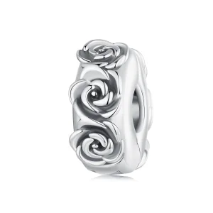 (imagem para) Charm de Fivela de Posicionamento com Rosa Estilo PANDORA - SCC2706