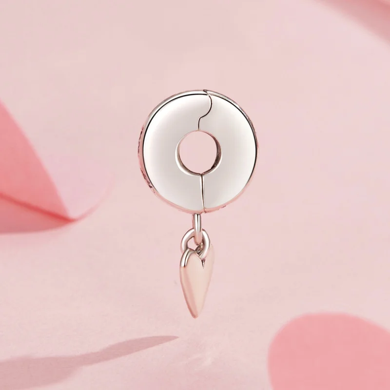 (imagem para) Charm de Fivela de Silicone Coração Inteligente Estilo PANDORA - SCC2694 - Visualizar 3