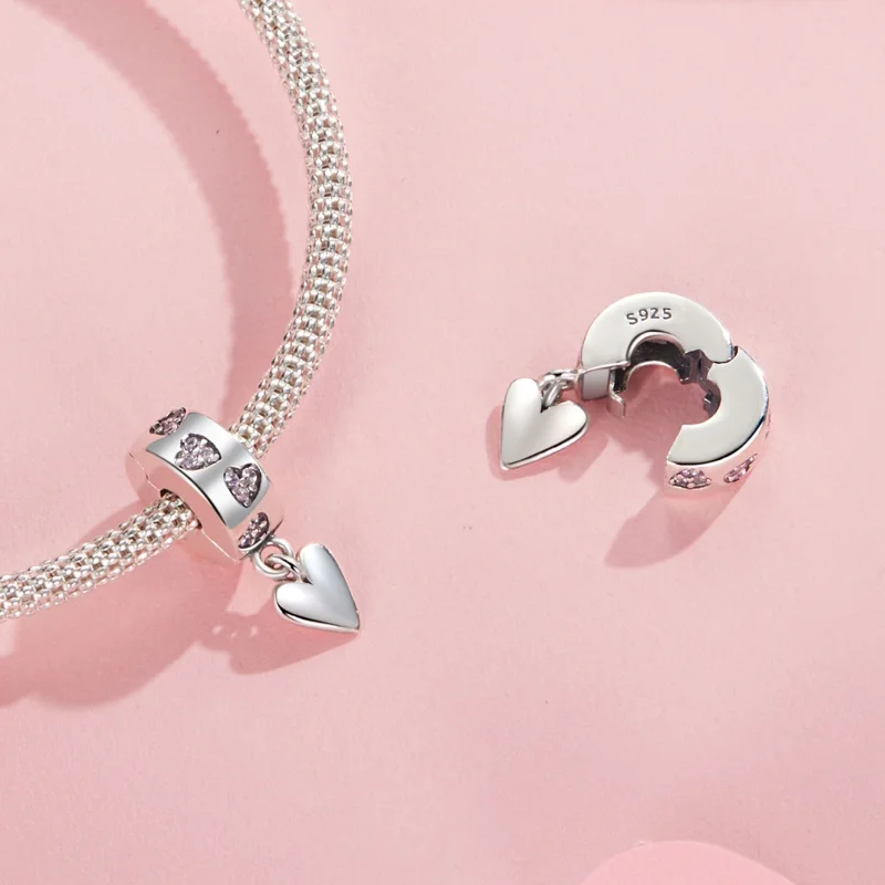 (imagem para) Charm de Fivela de Silicone Coração Inteligente Estilo PANDORA - SCC2694 - Visualizar 4