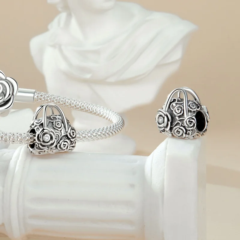 (imagem para) Charm de Sachet Estilo PANDORA Rosa - SCC2703 - Visualizar 4