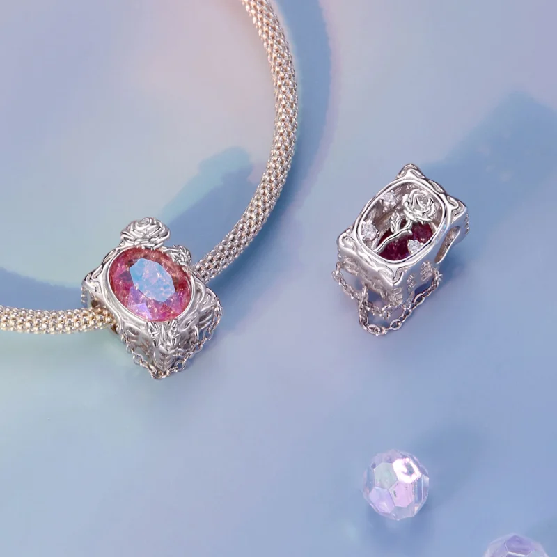 (imagem para) Charm PANDORA Estilo Pintura a Óleo Rosa Murcha - SCC2698 - Visualizar 4