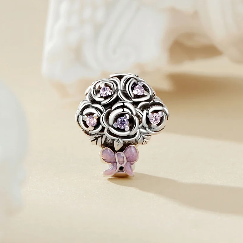 (imagem para) Charm PANDORA Style Buquê de Rosas - SCC2704 - Visualizar 2