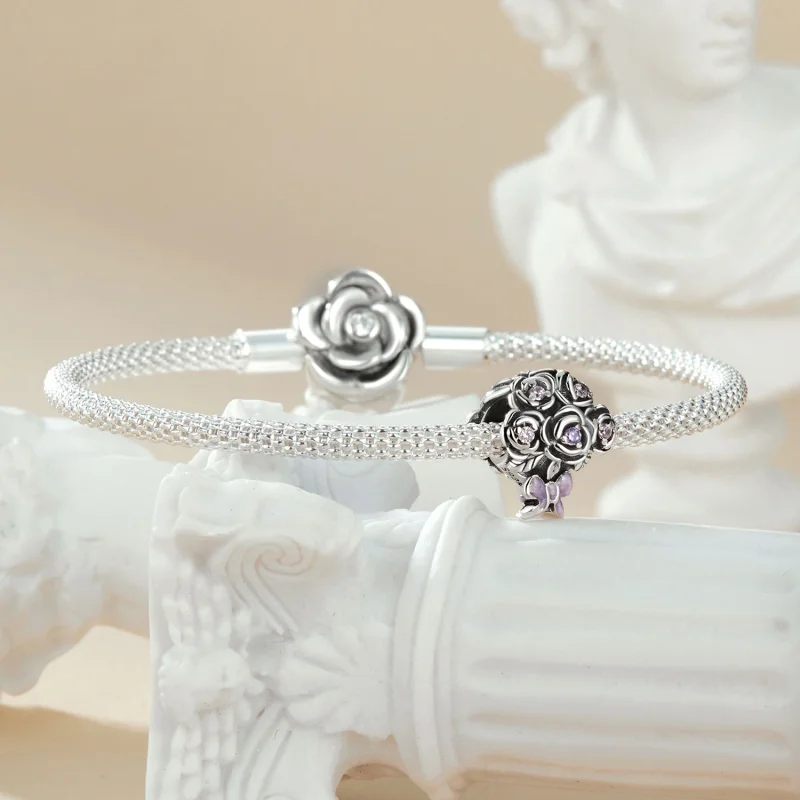 (imagem para) Charm PANDORA Style Buquê de Rosas - SCC2704 - Visualizar 5