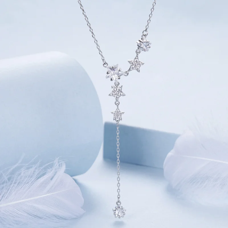 (imagem para) Colar Estrela Estilo PANDORA - BSN368 - Visualizar 3