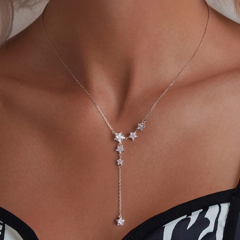 (imagem para) Colar Estrela Estilo PANDORA - BSN368 - Visualizar 6