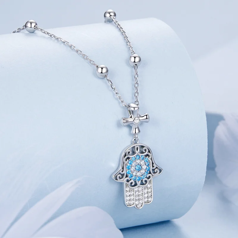 (imagem para) Colar Mão de Fátima Estilo PANDORA - BSN369 - Visualizar 2