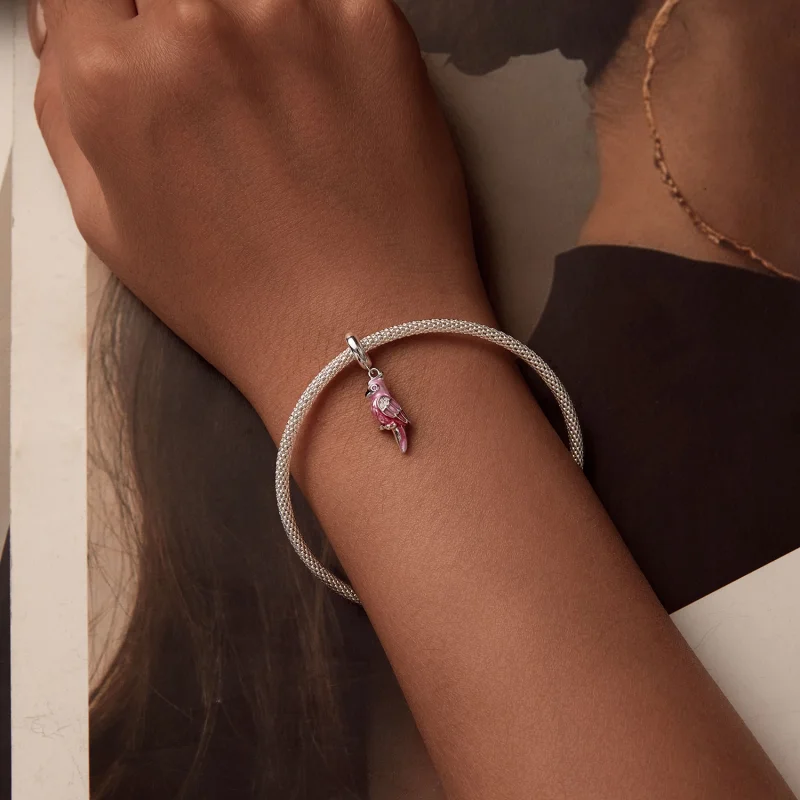 (imagem para) PANDORA Estilo Pingente de Papagaio Rosa - BSC971 - Visualizar 5