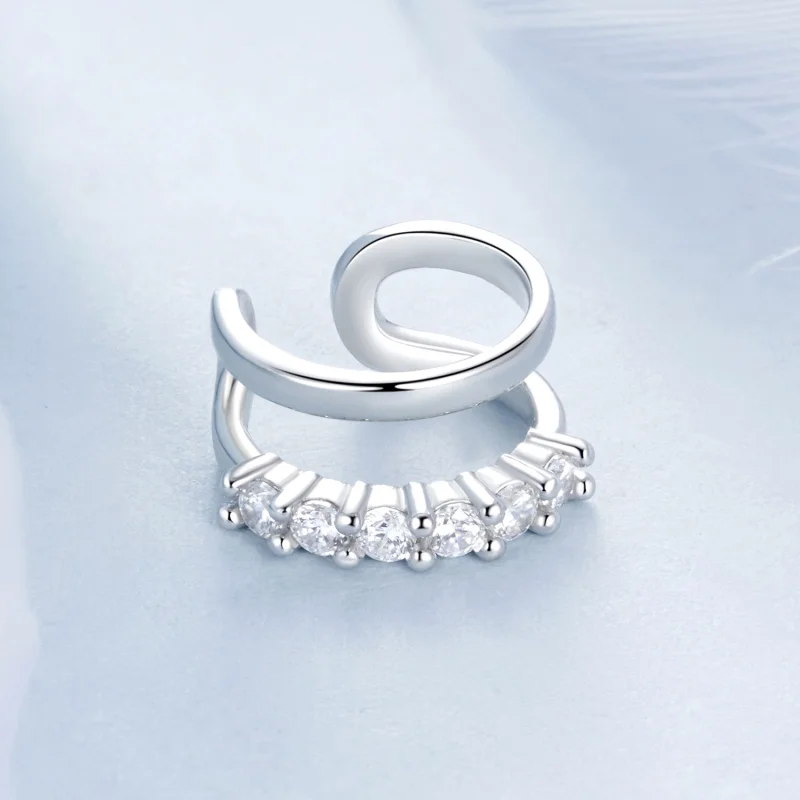 (imagem para) PANDORA Style Double Layer Ear Cuff - BSE964 - Visualizar 3