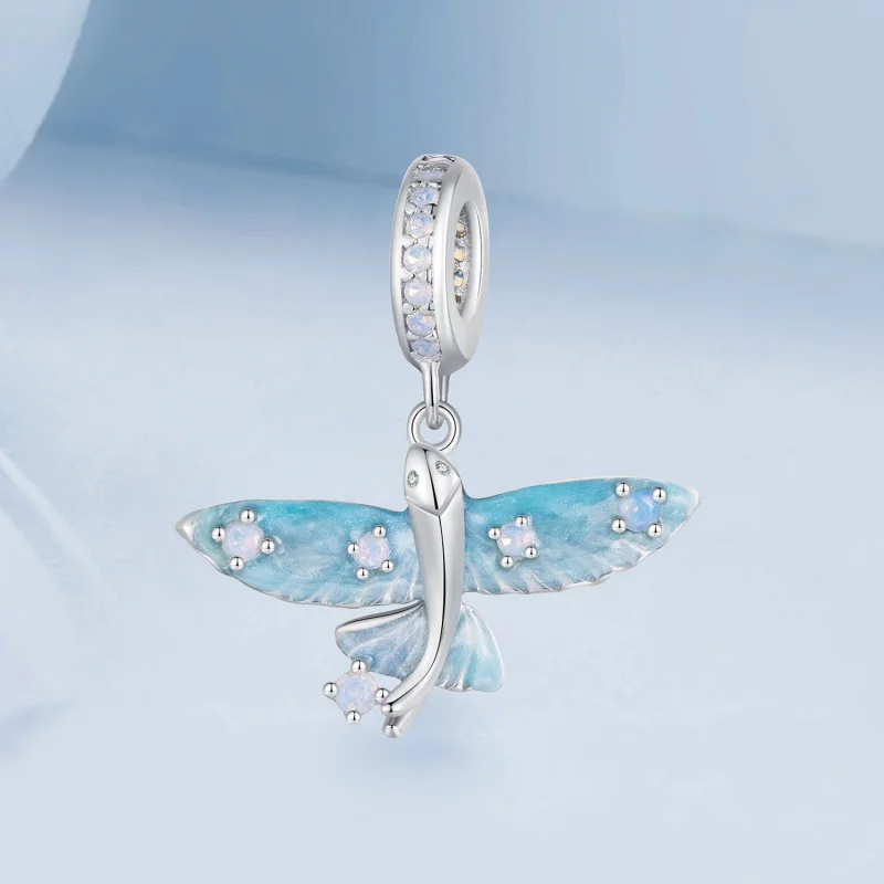 (imagem para) PANDORA Style Flying Fish Dangle - BSC967 - Visualizar 2