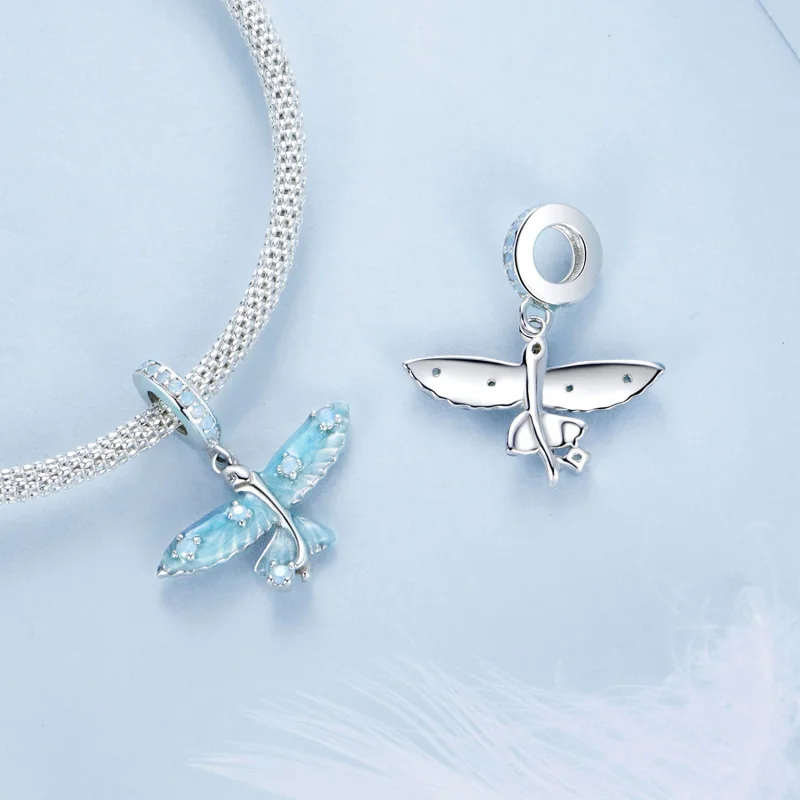 (imagem para) PANDORA Style Flying Fish Dangle - BSC967 - Visualizar 4