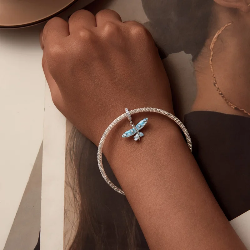 (imagem para) PANDORA Style Flying Fish Dangle - BSC967 - Visualizar 5