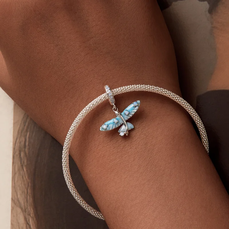 (imagem para) PANDORA Style Flying Fish Dangle - BSC967 - Visualizar 6