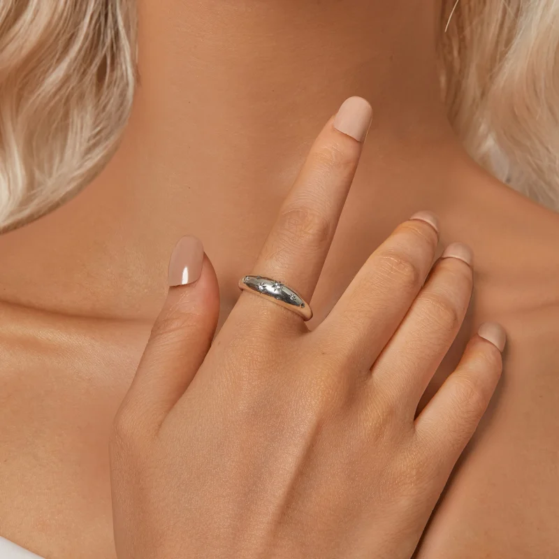 (imagem para) Anel Aberto Estilo Estrela PANDORA - BSR547-E - Visualizar 6