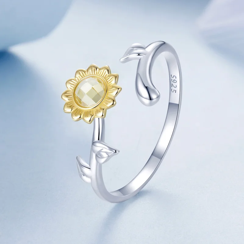 (imagem para) Anel Aberto Estilo PANDORA Girassol - BSR549-E - Visualizar 2